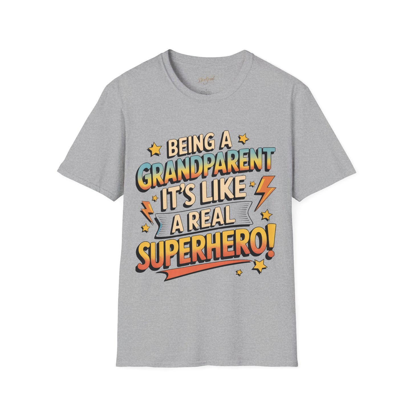 Grandparent Superhero T-Shirt – Bold Lightning Edition