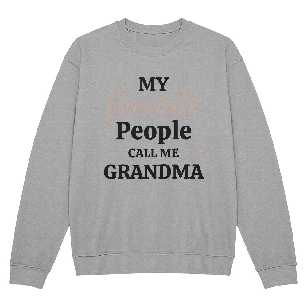 Personalized My Favorite People Call Me Bella + Canvas 3945 Unisex Crewneck Sweatshirt Front Print