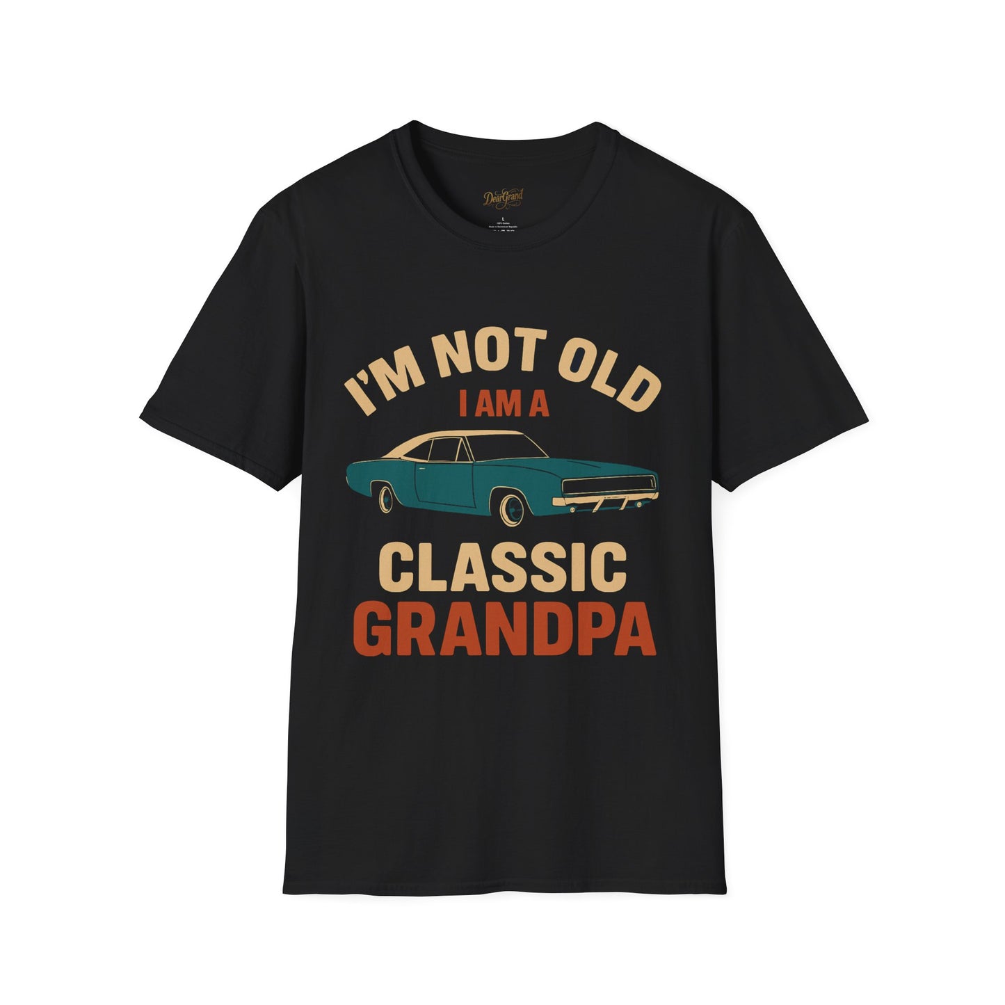 Classic Grandpa T-Shirt, Charger Car Tee, Gift For Classic Car Enthusiast Grandpa