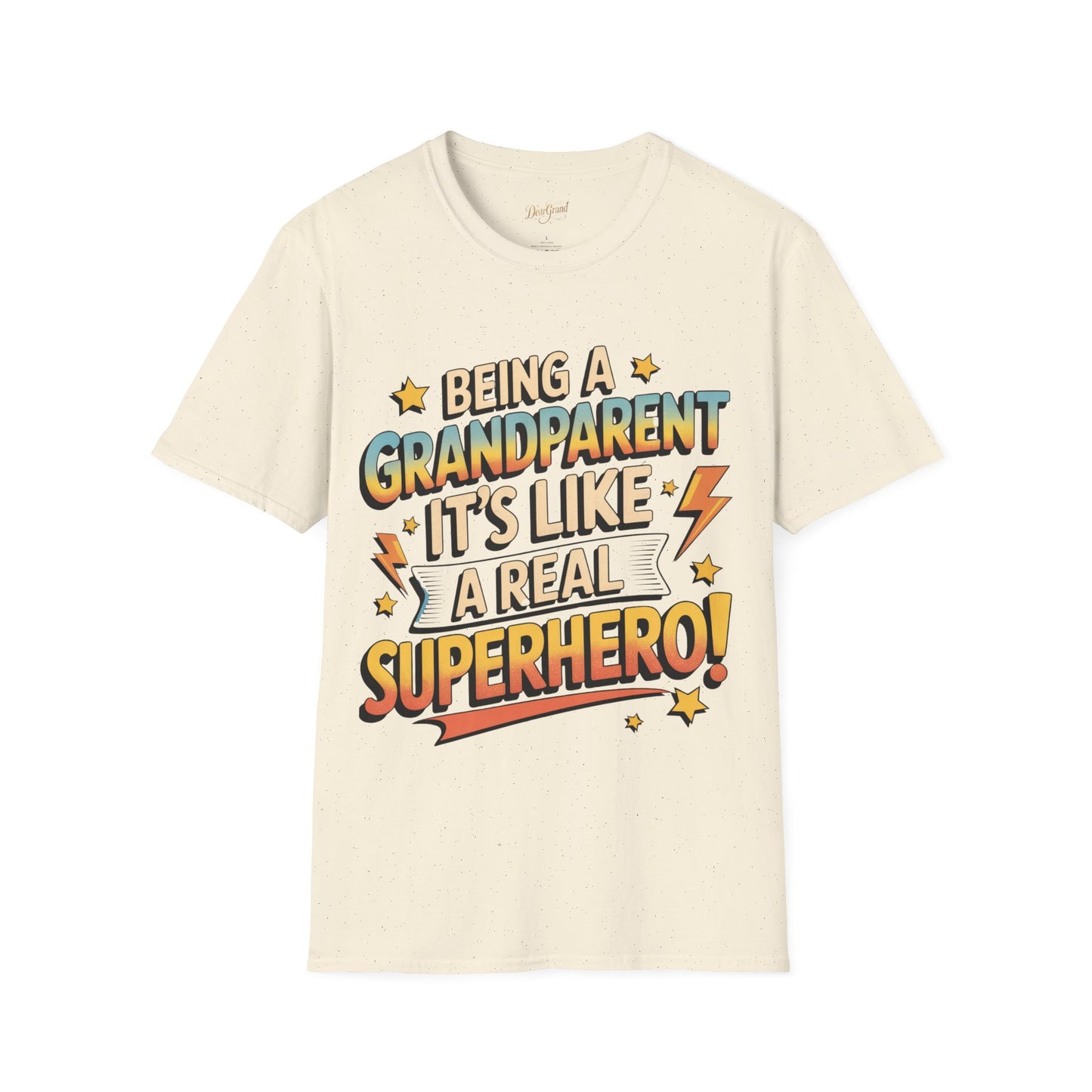 Grandparent Superhero T-Shirt – Bold Lightning Edition