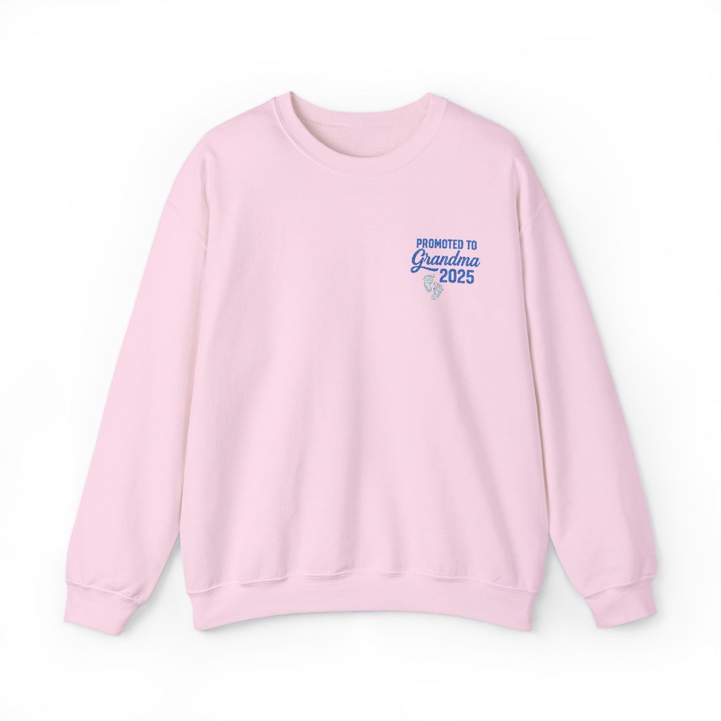 Promoted to Grandma 2025 Embroidered Design Sweatshirt ā Pregnancy Reveal Gift for Future Grandmas