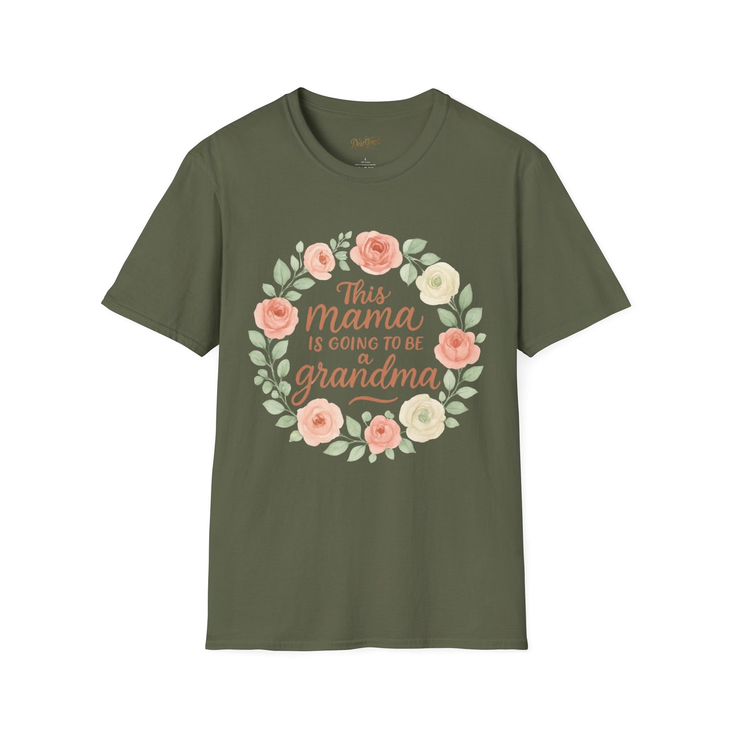 This Mama Is Going to Be a Grandma – Floral Reveal T-Shirt