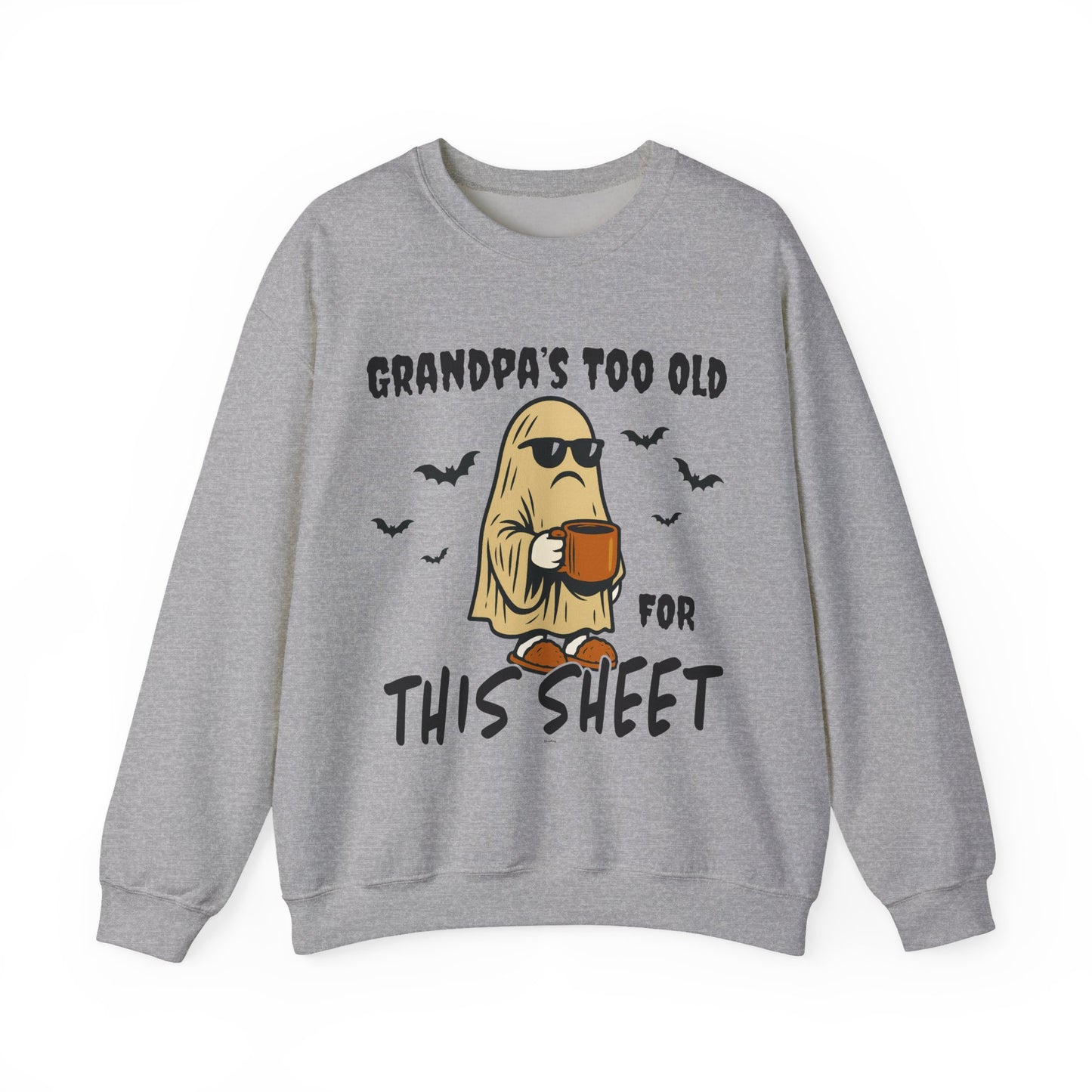 Funny Halloween Grandpa Sweatshirt, Unisex Crewneck, Ghost Design, Perfect for Fall, Halloween Costume, Family Gatherings