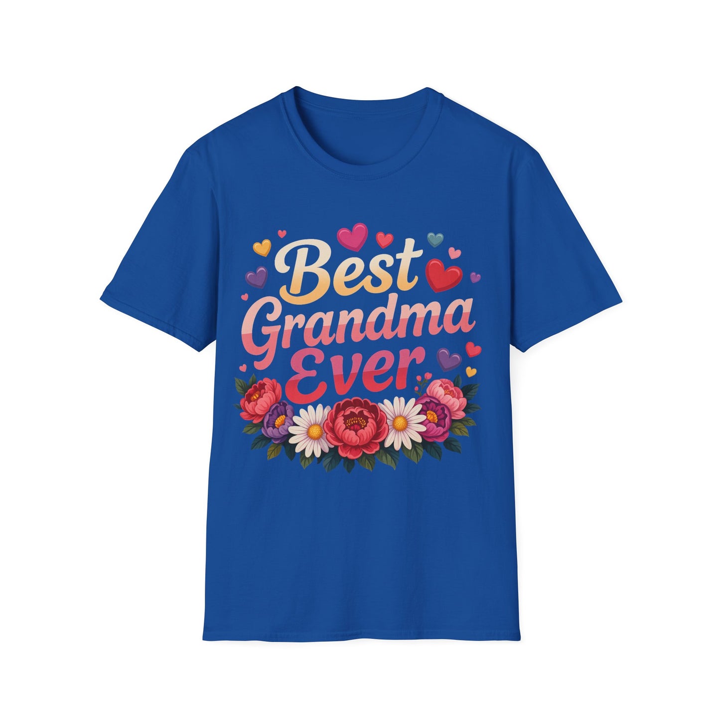 Best Grandma Ever – Floral Heart T-Shirt