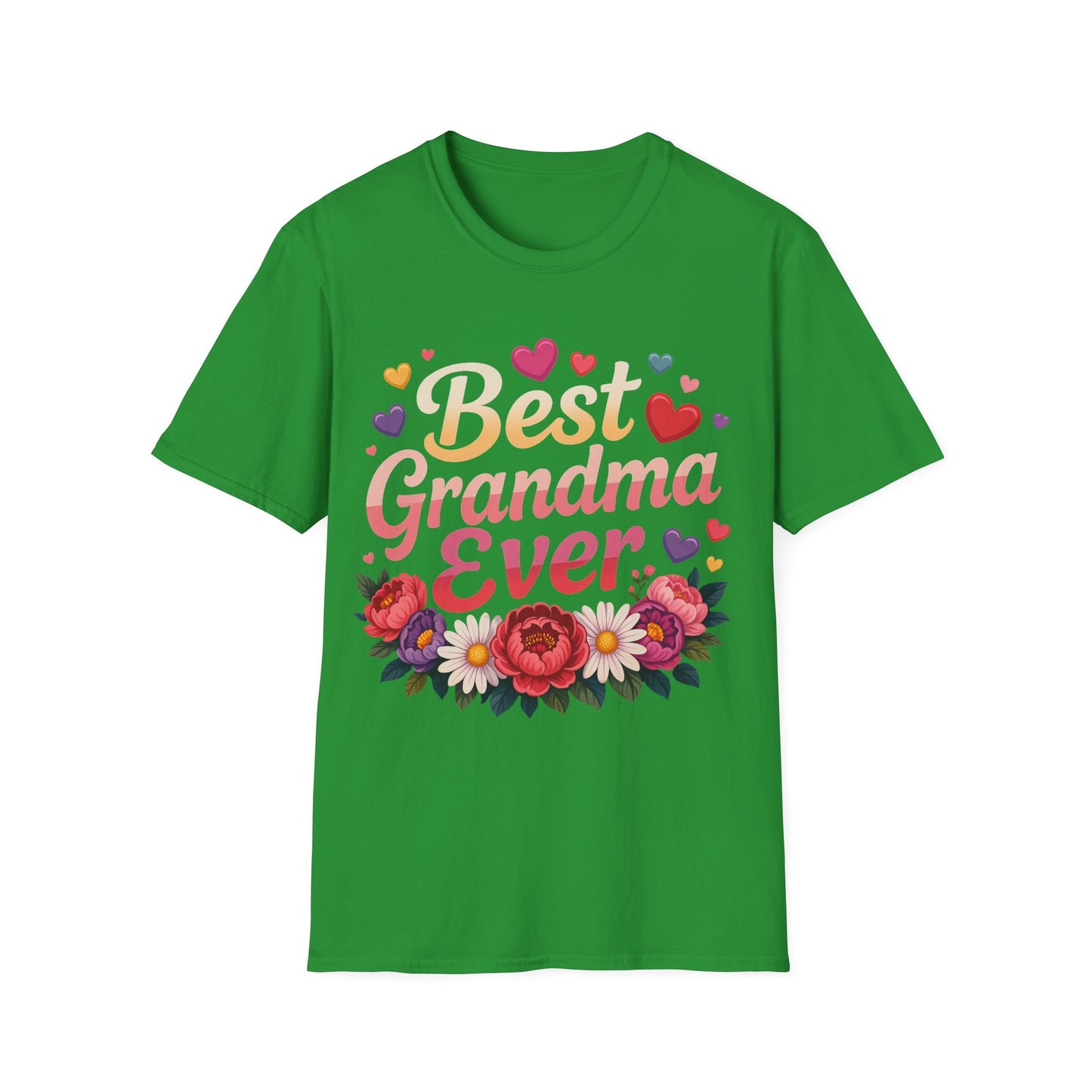Best Grandma Ever – Floral Heart T-Shirt