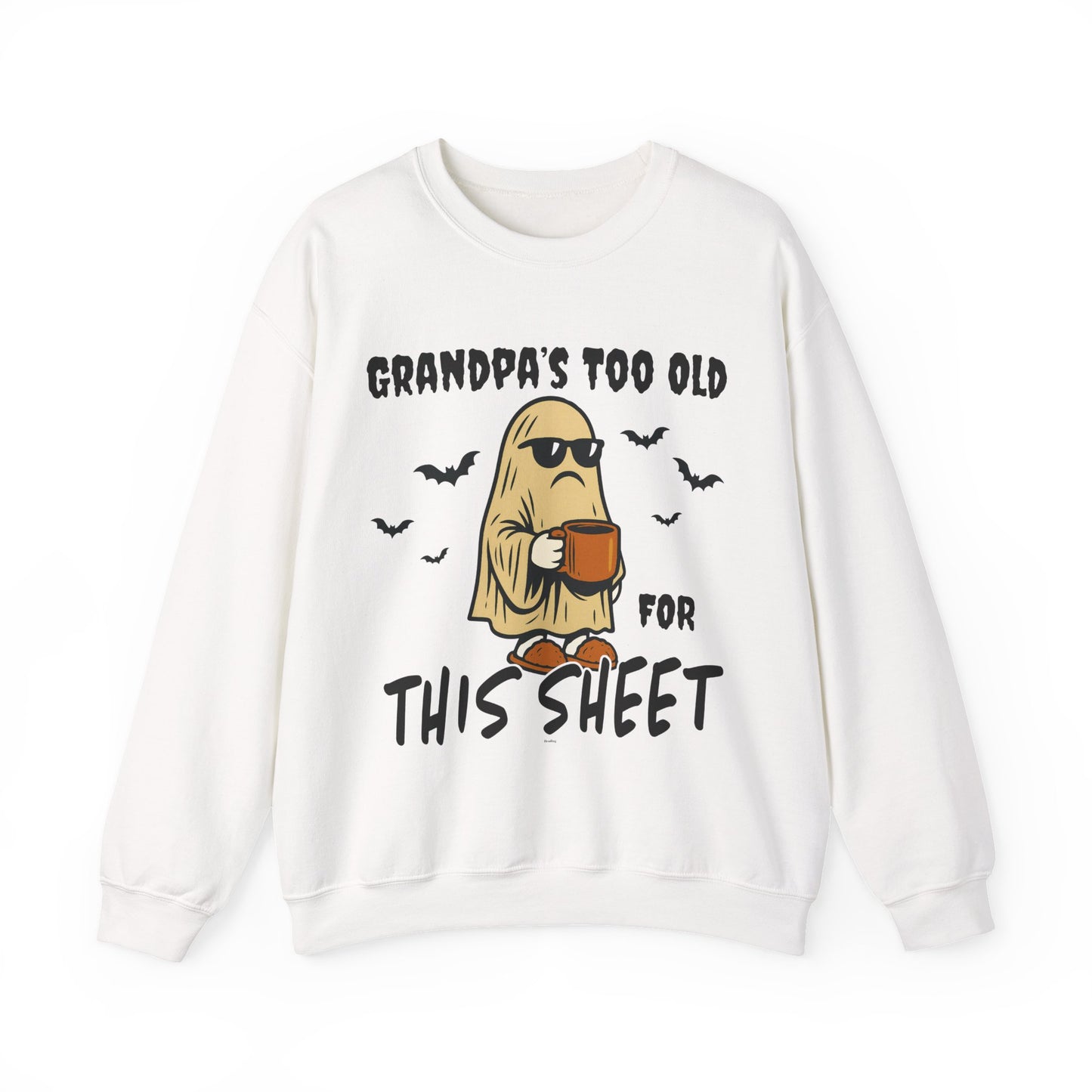 Funny Halloween Grandpa Sweatshirt, Unisex Crewneck, Ghost Design, Perfect for Fall, Halloween Costume, Family Gatherings
