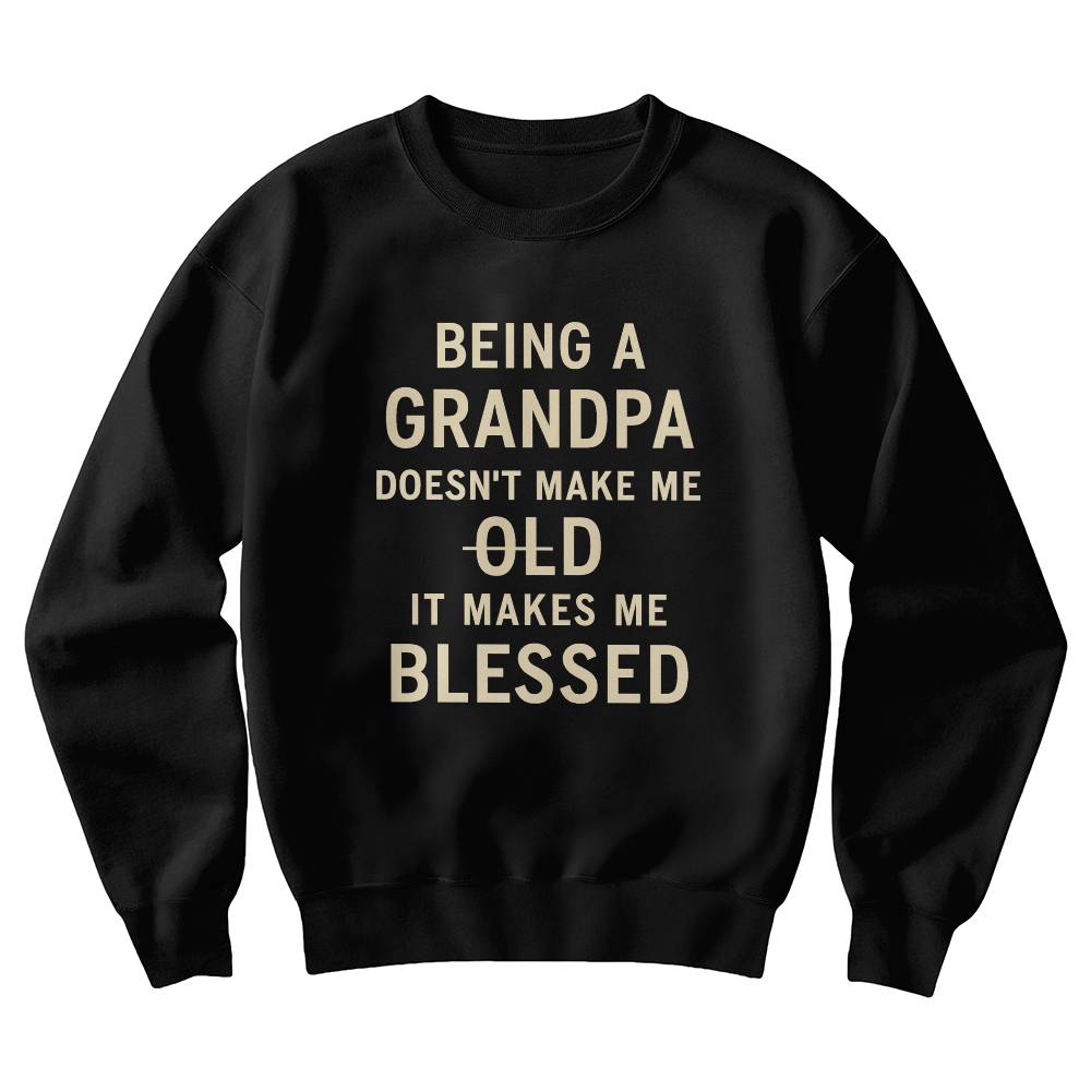 Blessed Grandpa Crewneck Sweatshirt Front Print