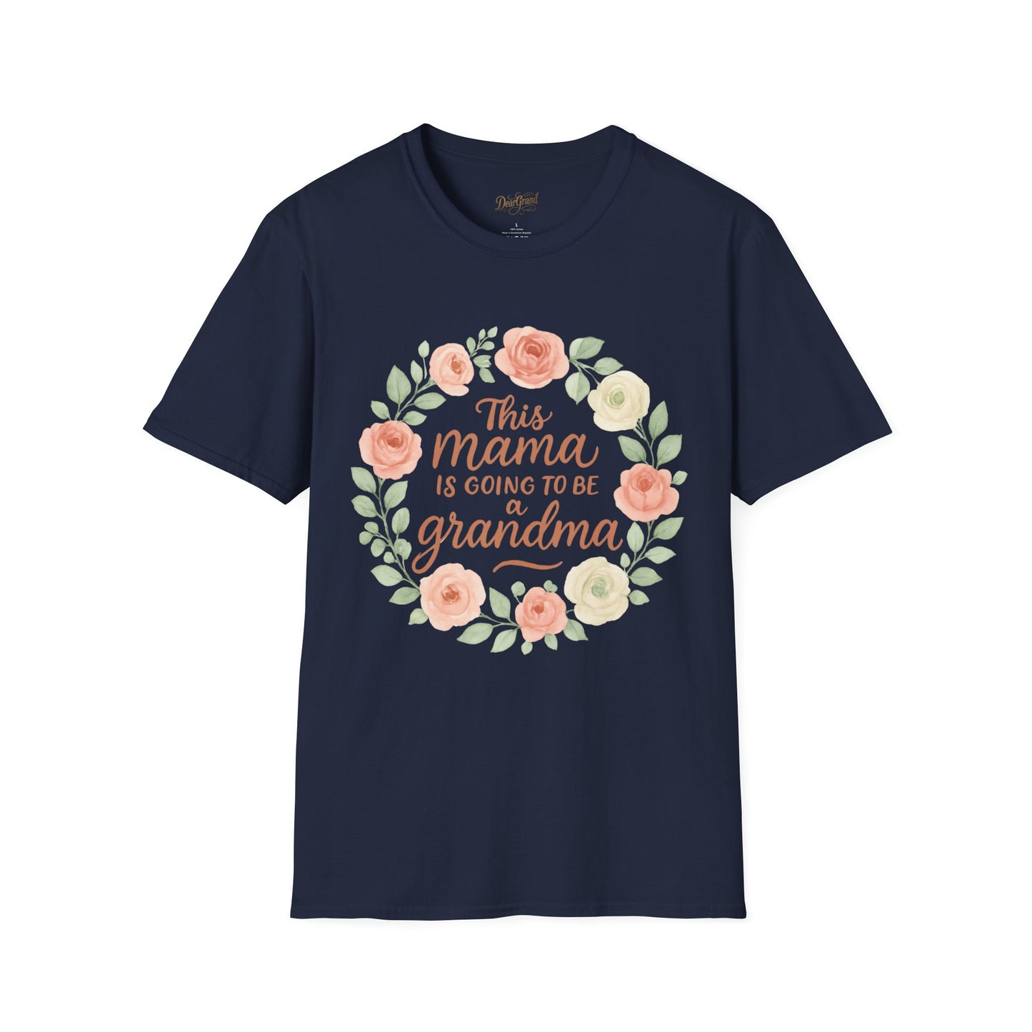 This Mama Is Going to Be a Grandma – Floral Reveal T-Shirt