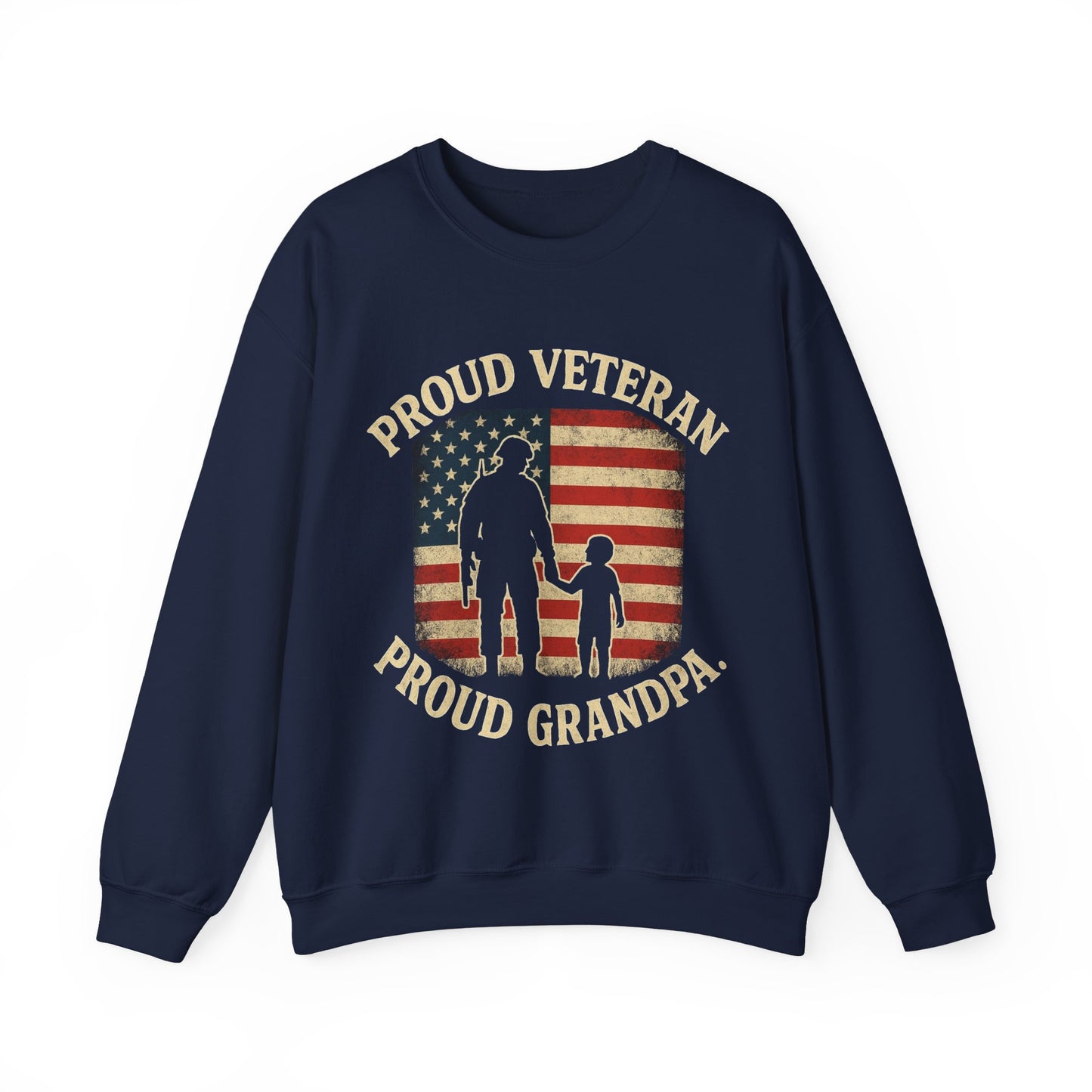Proud Veteran, Proud Grandpa Sweatshirt – Legacy & Love Edition