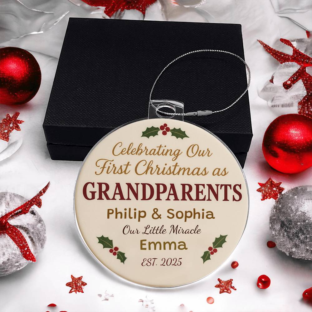 Our First Christmas as Grandparents 2025 Keepsake Ornament
