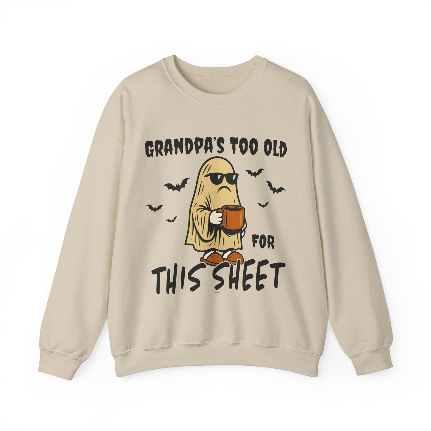 Funny Halloween Grandpa Sweatshirt, Unisex Crewneck, Ghost Design, Perfect for Fall, Halloween Costume, Family Gatherings