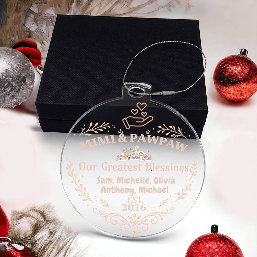 Personalized Acrylic Ornament Plaque, Our Greatest Blessings