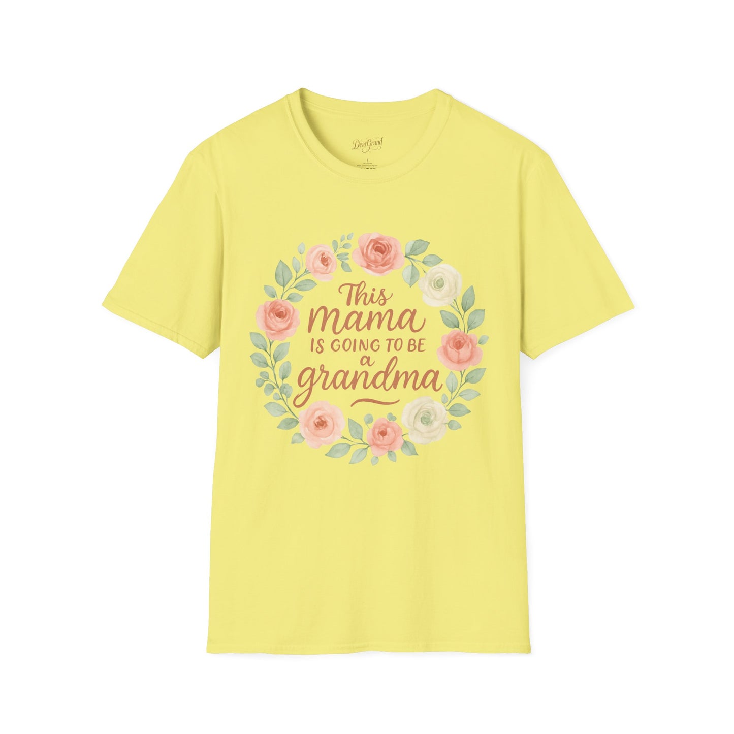 This Mama Is Going to Be a Grandma – Floral Reveal T-Shirt