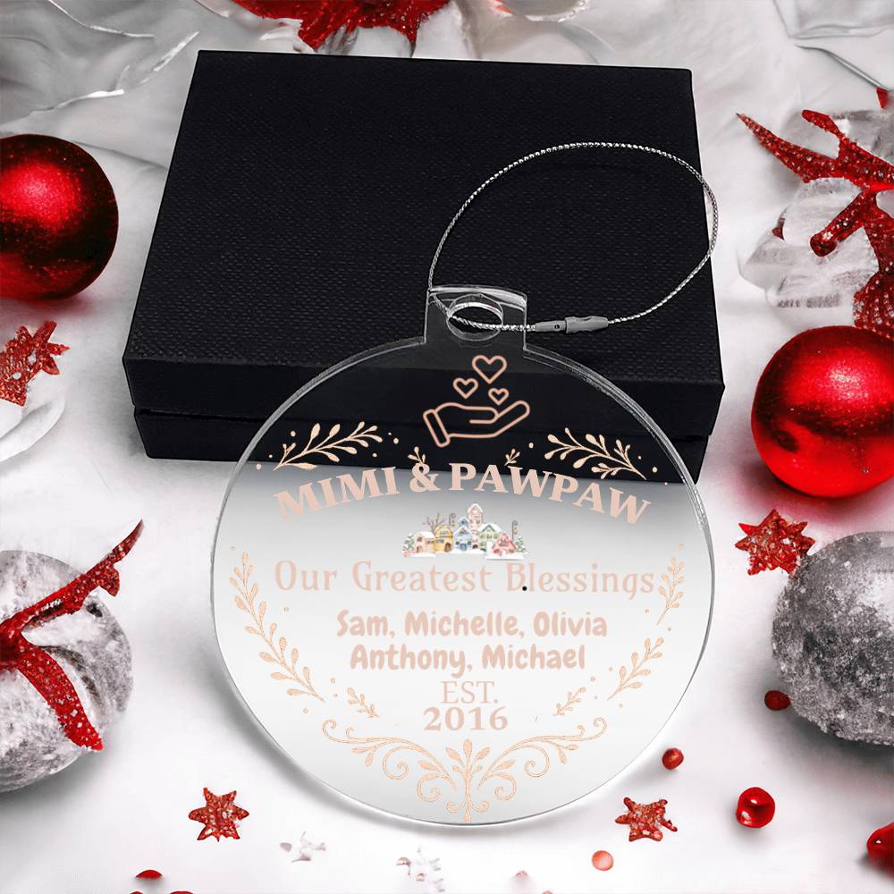 Personalized Acrylic Ornament Plaque, Our Greatest Blessings