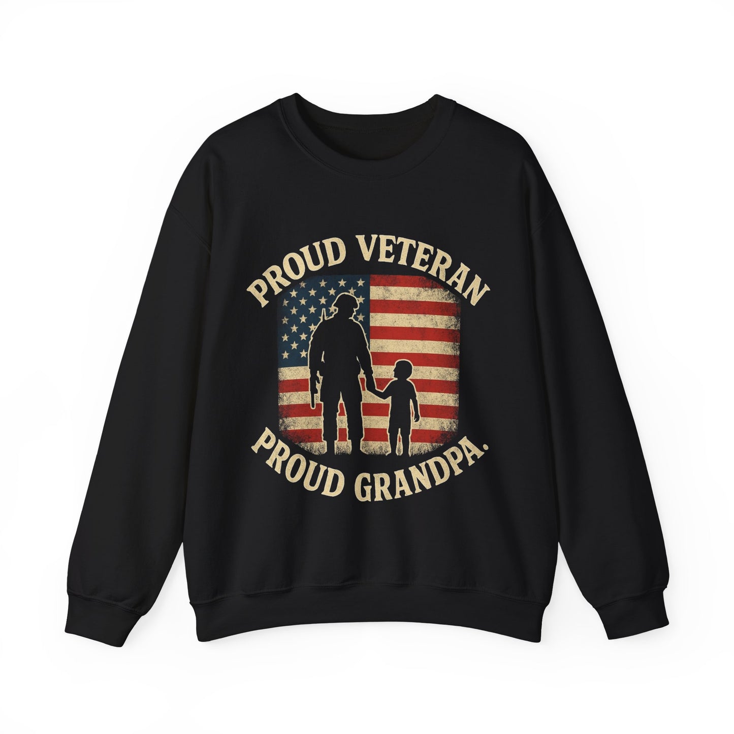 Proud Veteran, Proud Grandpa Sweatshirt – Legacy & Love Edition