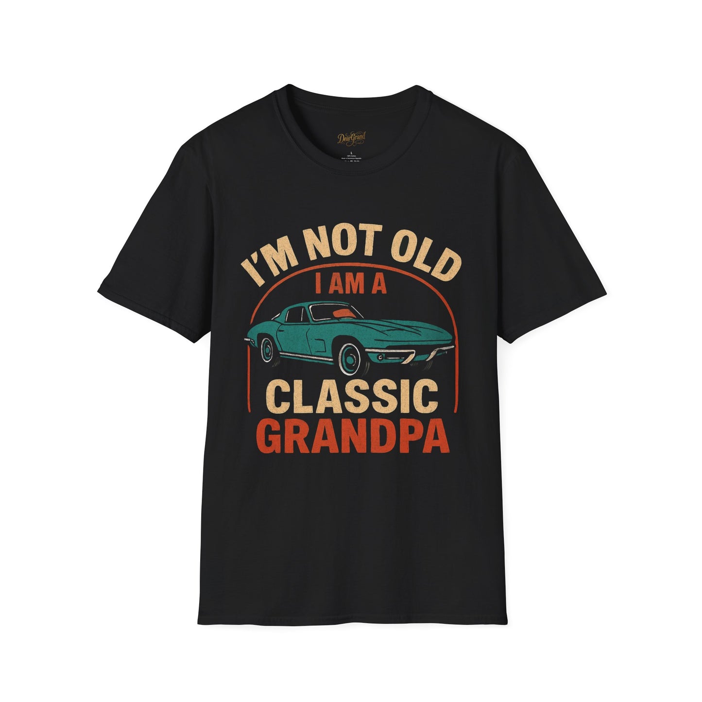 Classic Grandpa T-Shirt, Corvette Car Tee, Gift For Classic Car Enthusiast Grandpa