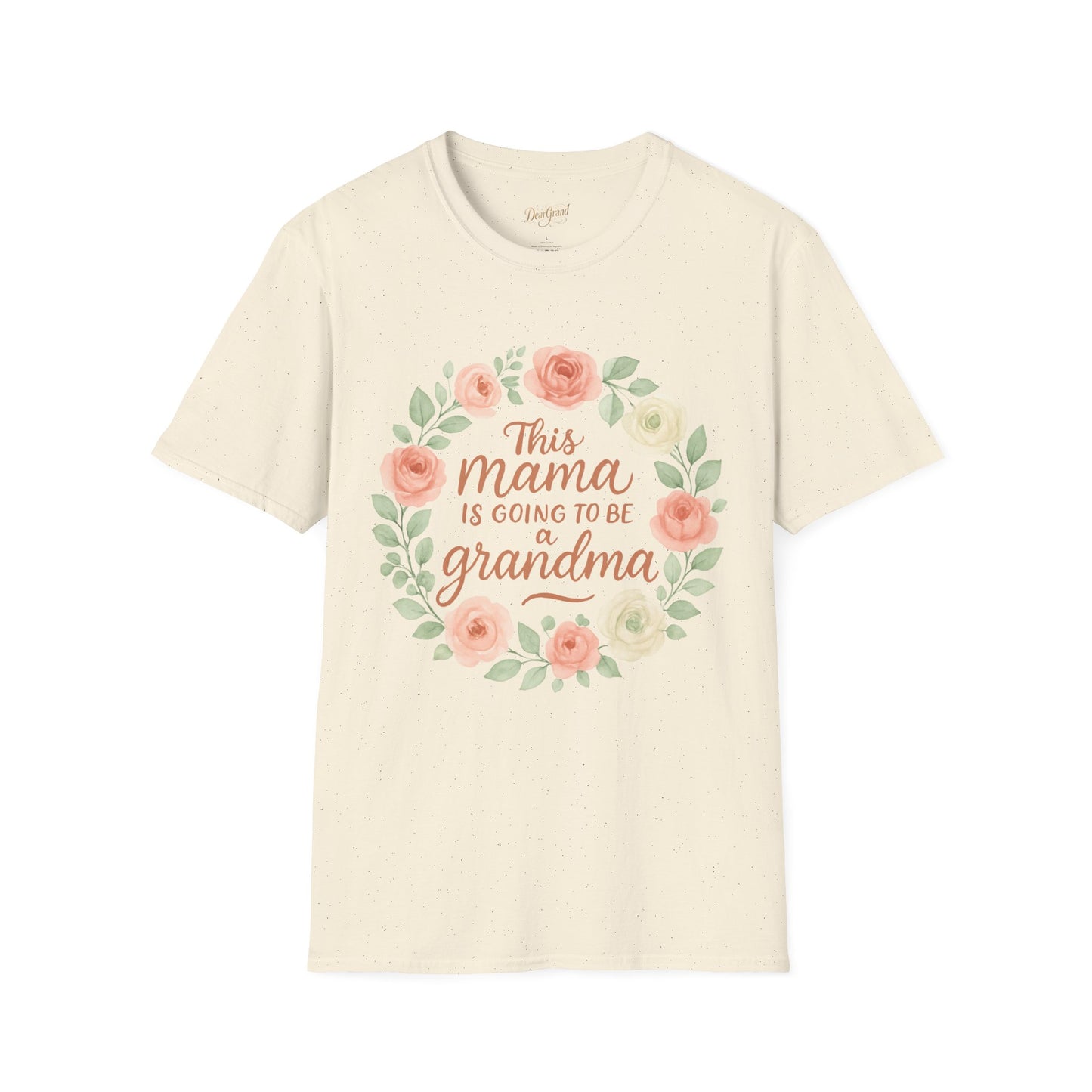 This Mama Is Going to Be a Grandma – Floral Reveal T-Shirt