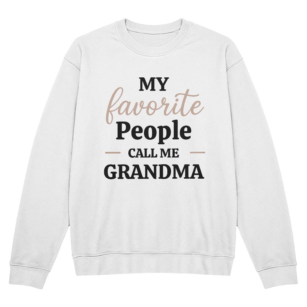 Personalized My Favorite People Call Me Bella + Canvas 3945 Unisex Crewneck Sweatshirt Front Print