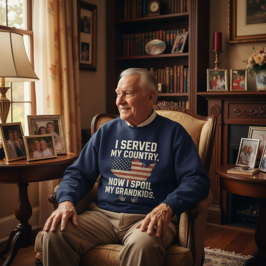 Veteran Grandpa Legacy Sweatshirt – I Served, Now I Spoil