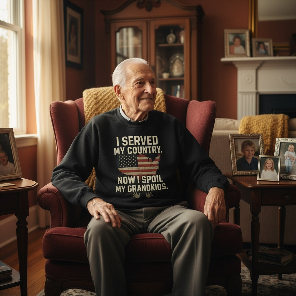 Veteran Grandpa Legacy Sweatshirt – I Served, Now I Spoil