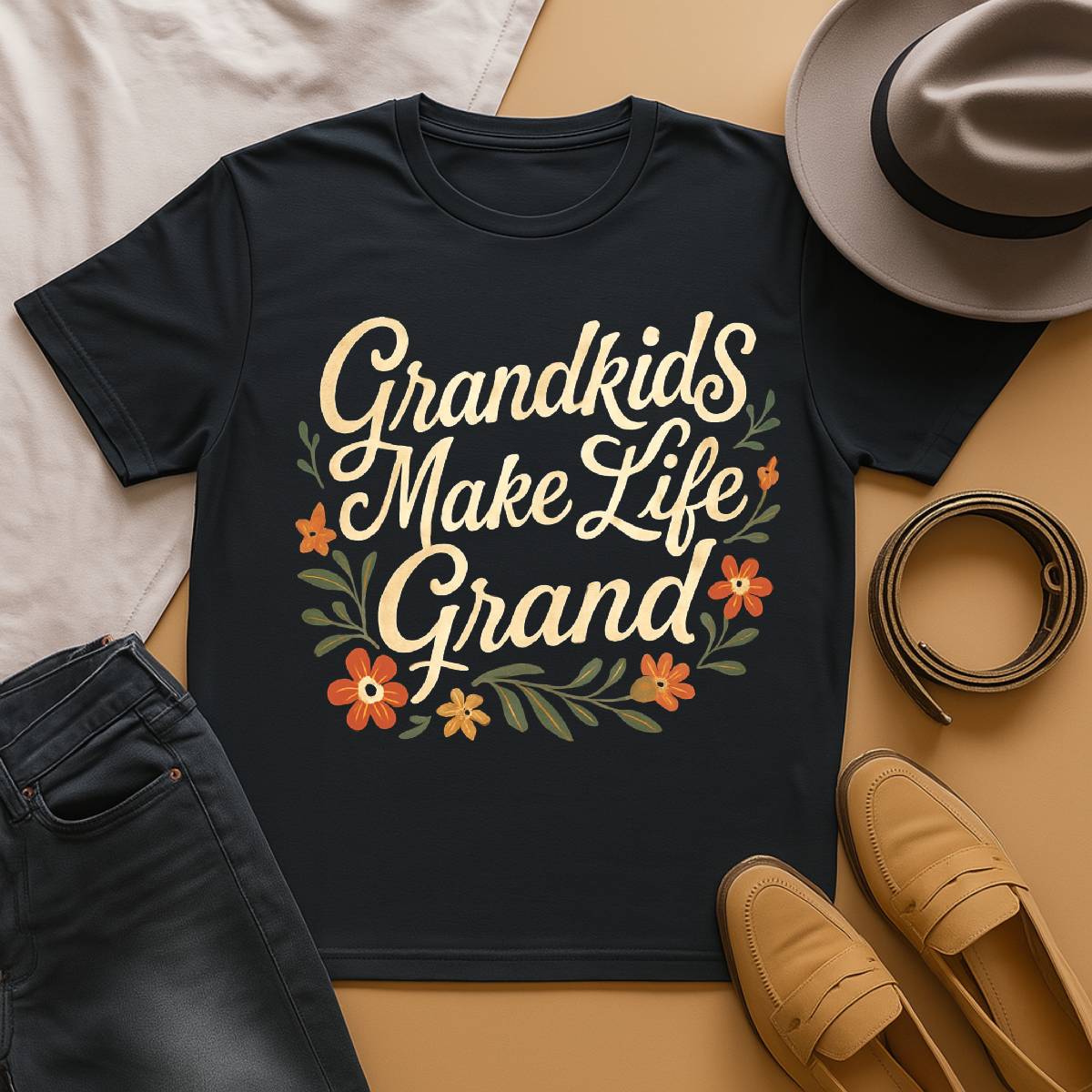 Grandkids Make Life Grand T-Shirt, Gift for Grandparents