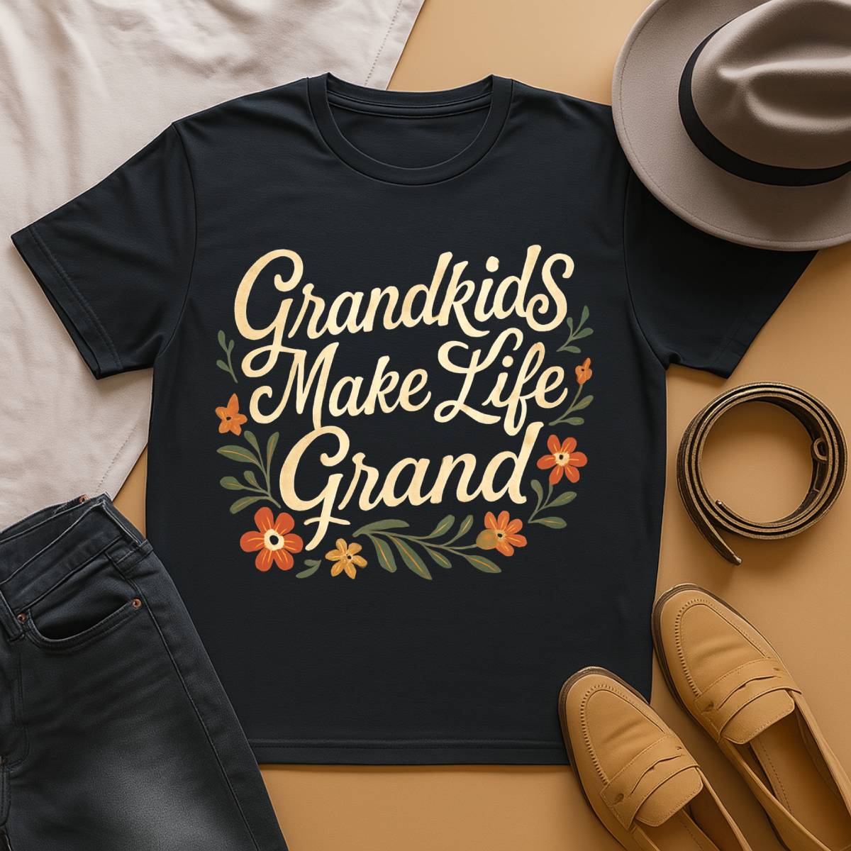 Grandkids Make Life Grand T-Shirt, Gift for Grandparents