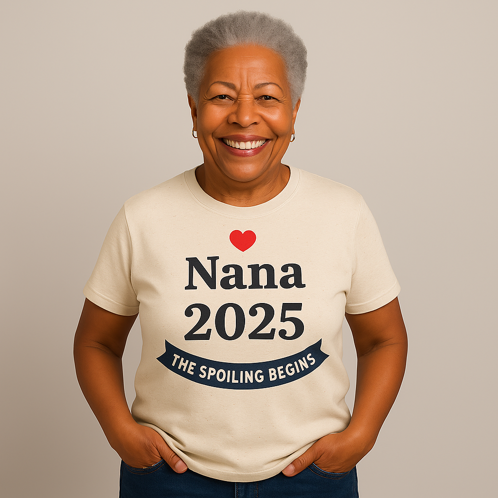 Nana 2025 – The Spoiling Begins™ Personalized T-Shirt | New Grandma Gift