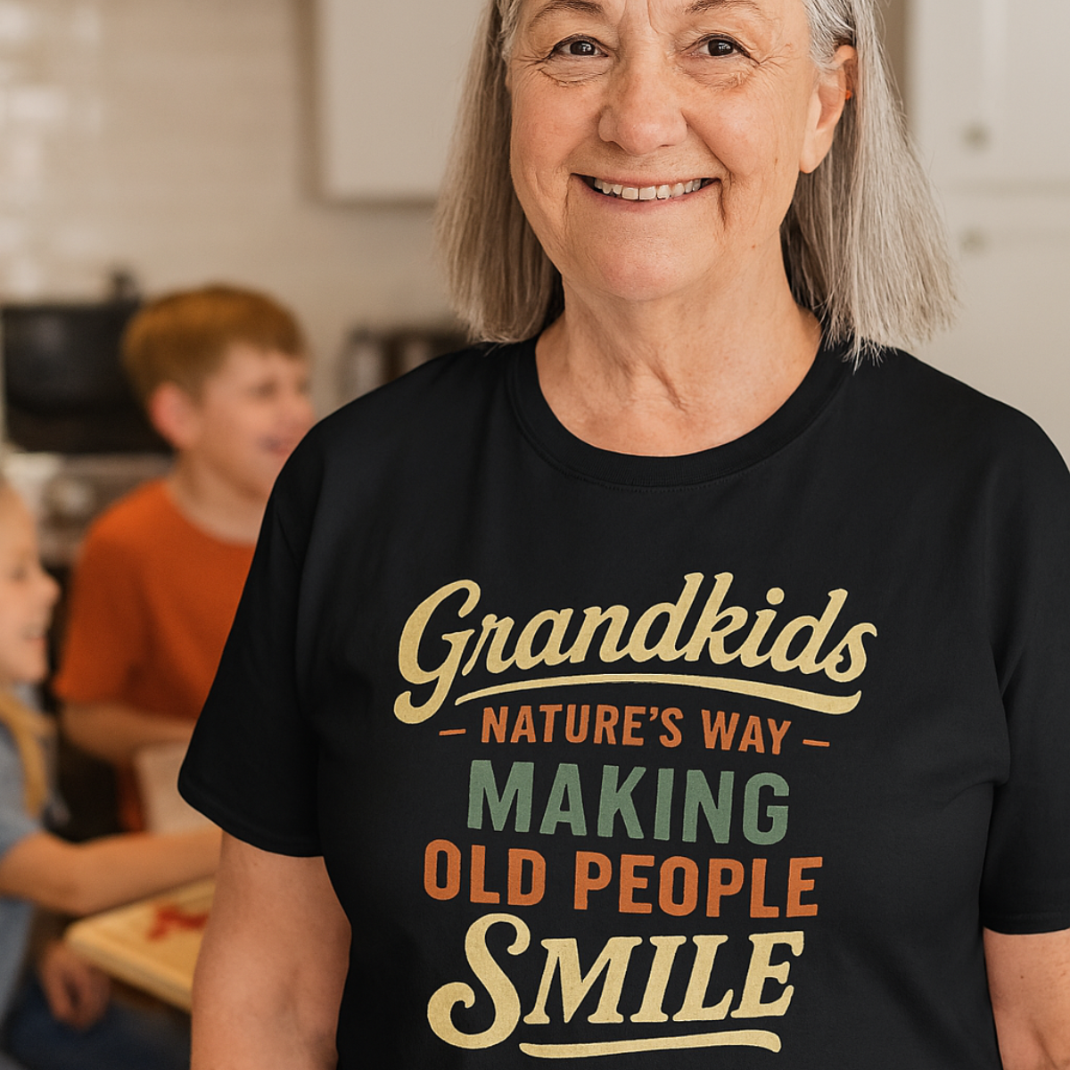 Grandkids Make Old People Smile – Funny T-Shirt for Grandparents