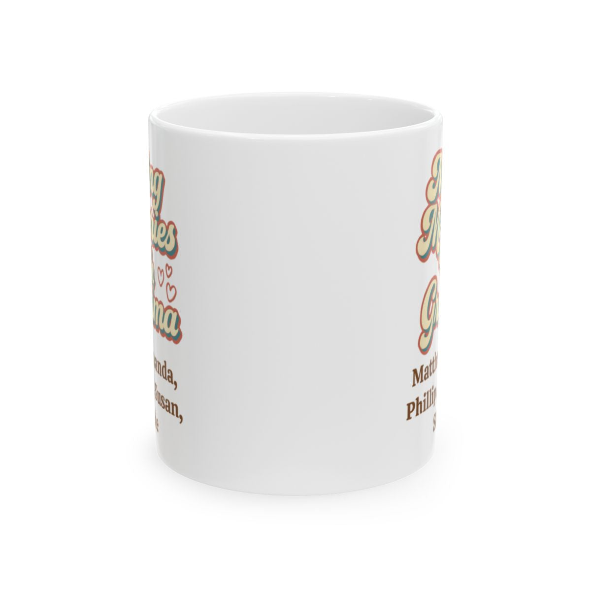 Making Memories With Grandma" Personalized Coffee Mug - Custom Grandchildren Names Gift
