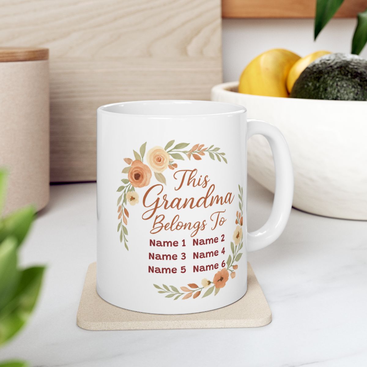 This Grandma Belongs To - Personalized Ceramic Mug, (11oz, 15oz)
