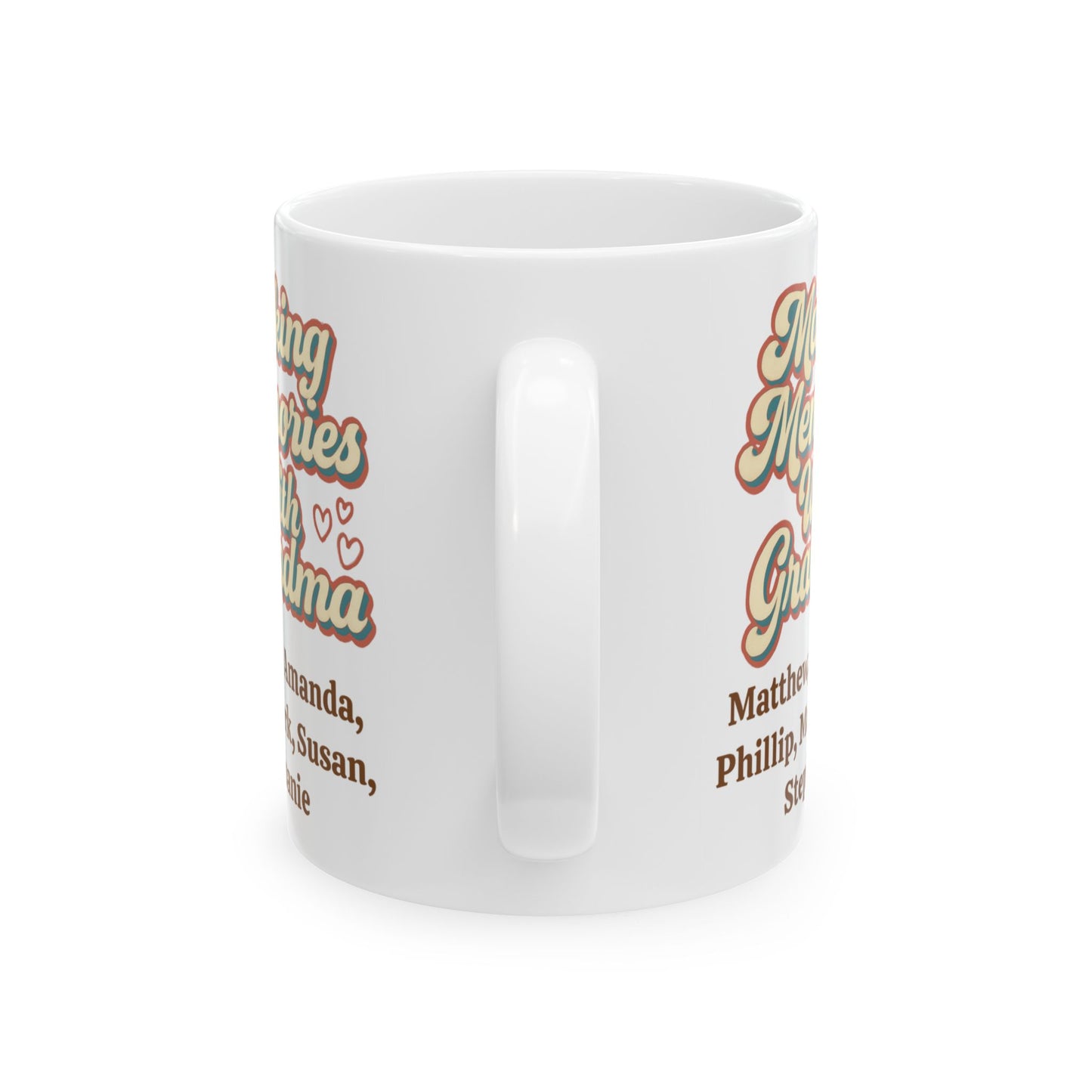 Making Memories With Grandma" Personalized Coffee Mug - Custom Grandchildren Names Gift