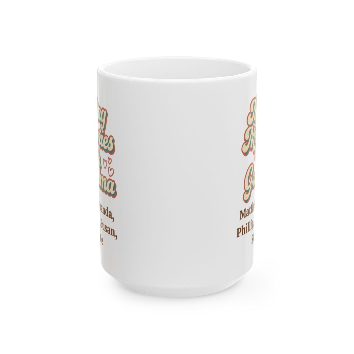 Making Memories With Grandma" Personalized Coffee Mug - Custom Grandchildren Names Gift