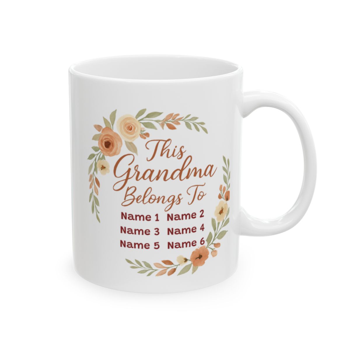 This Grandma Belongs To - Personalized Ceramic Mug, (11oz, 15oz)