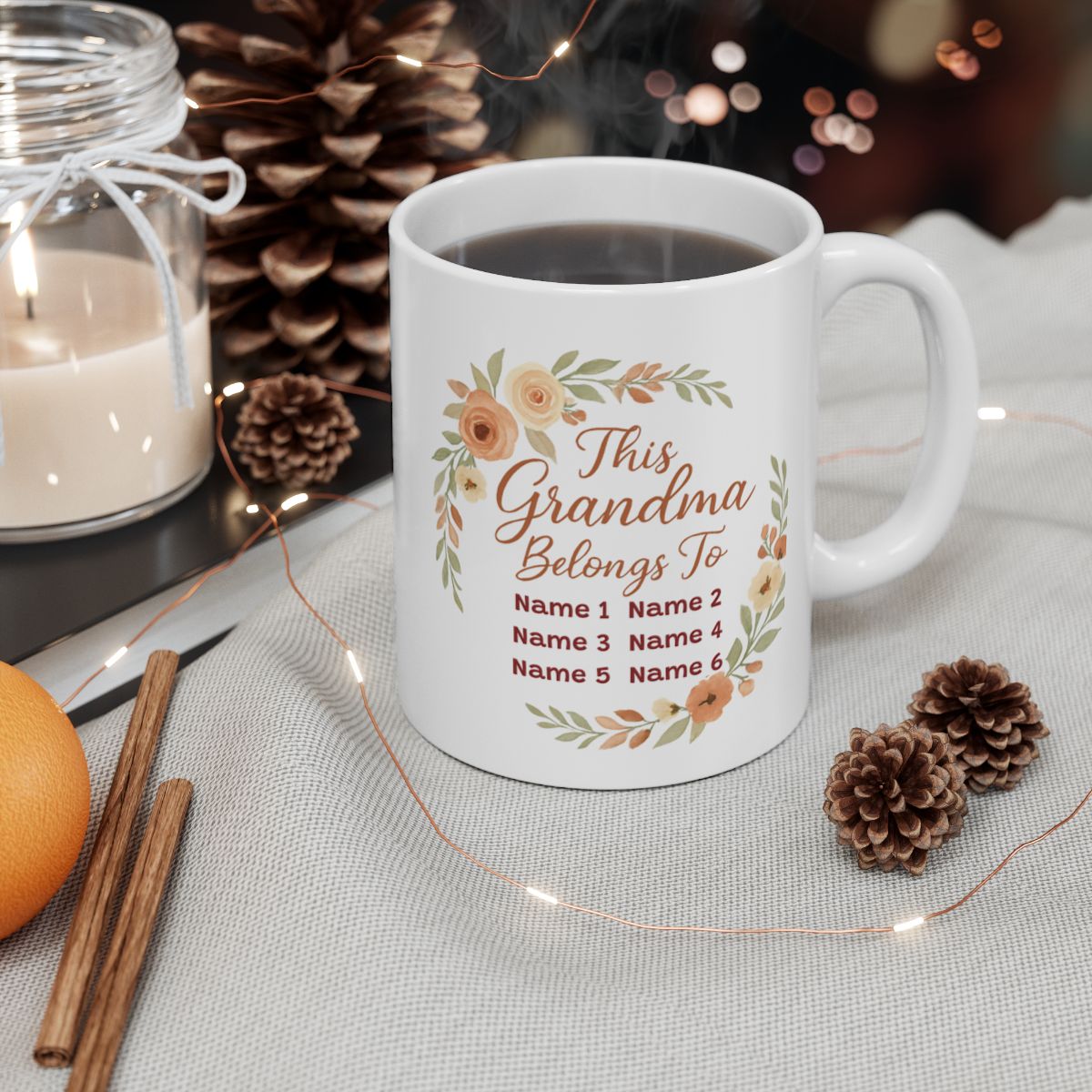 This Grandma Belongs To - Personalized Ceramic Mug, (11oz, 15oz)