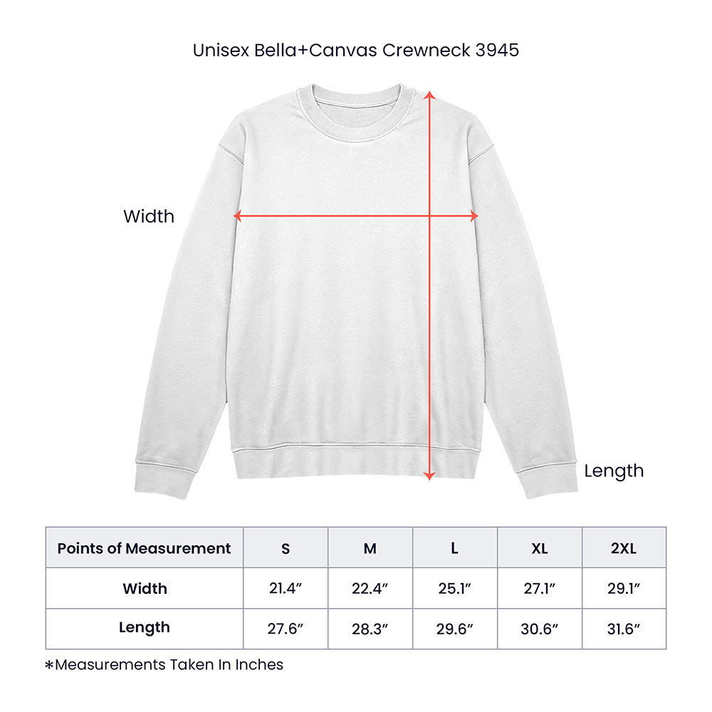 Personalized My Favorite People Call Me Bella + Canvas 3945 Unisex Crewneck Sweatshirt Front Print