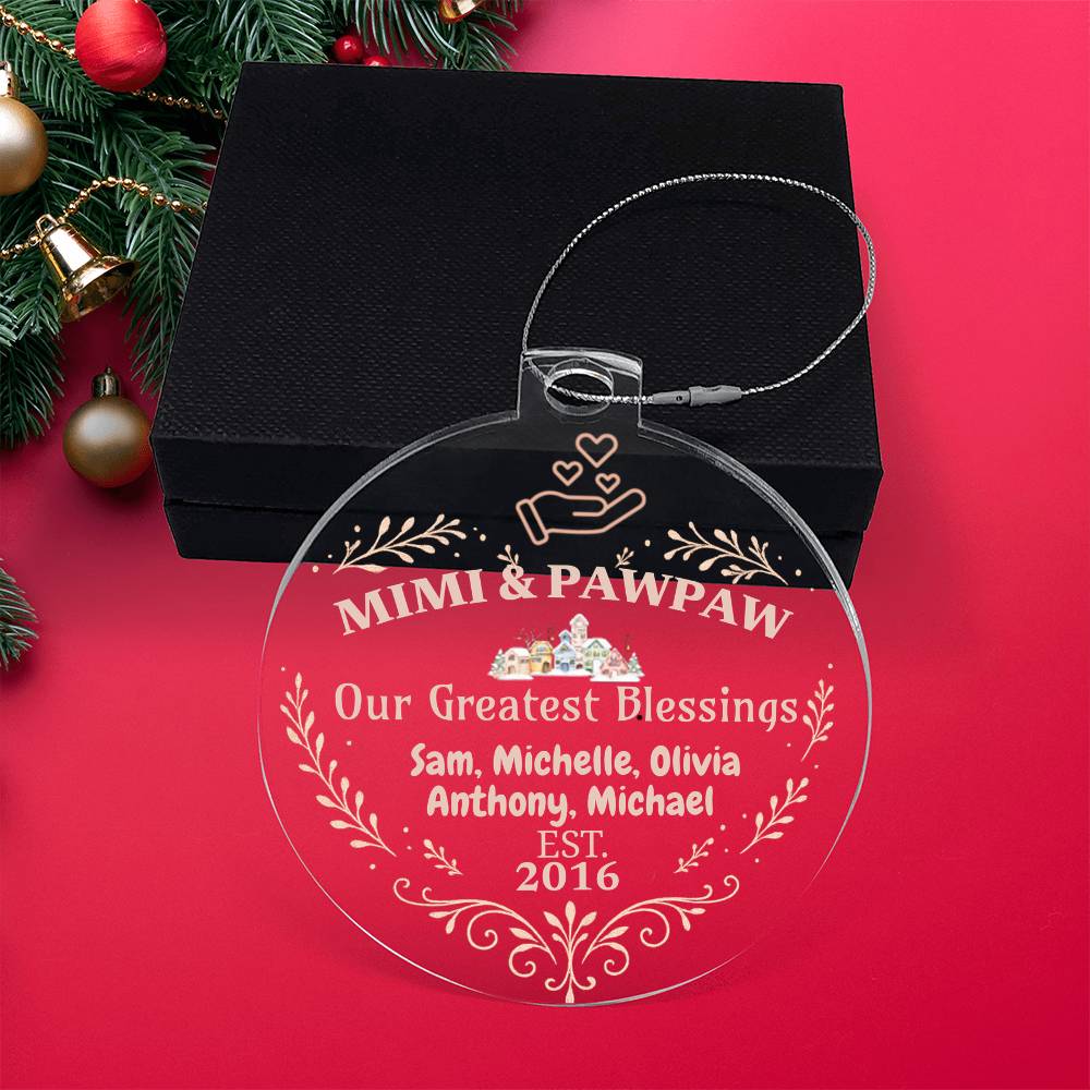Personalized Acrylic Ornament Plaque, Our Greatest Blessings