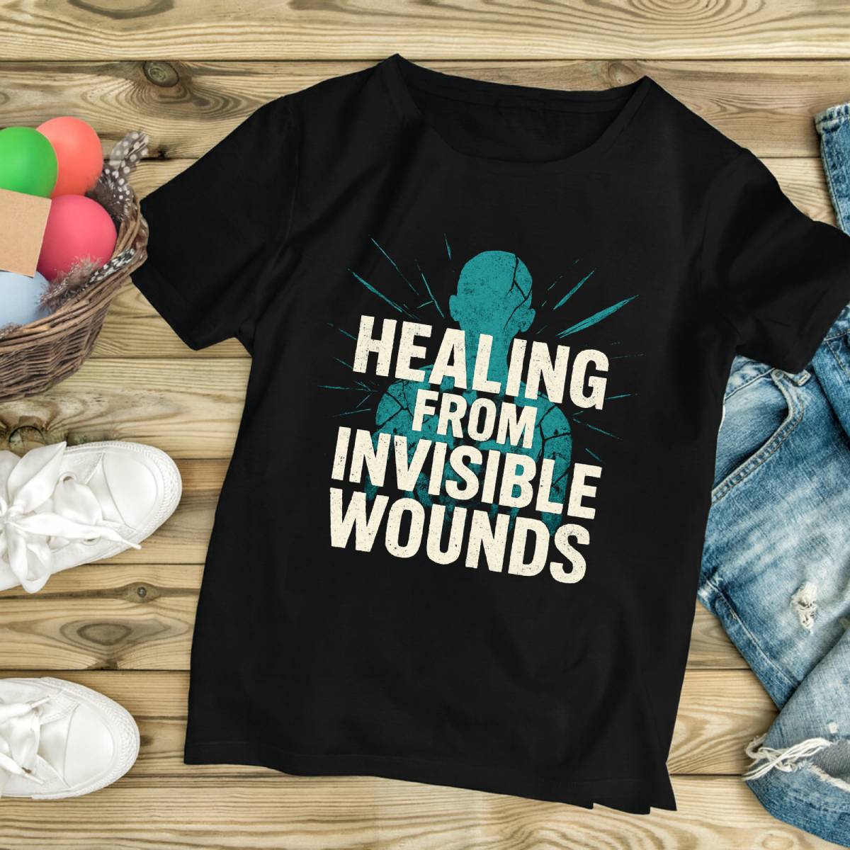 Healing From Invisible Wounds T-Shirt – Mental Health Awareness Gift Tee