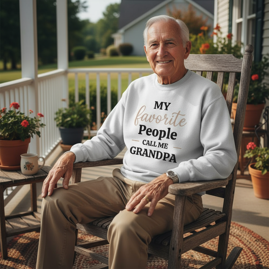 Personalized My Favorite People Call Me Bella + Canvas 3945 Unisex Crewneck Sweatshirt Front Print