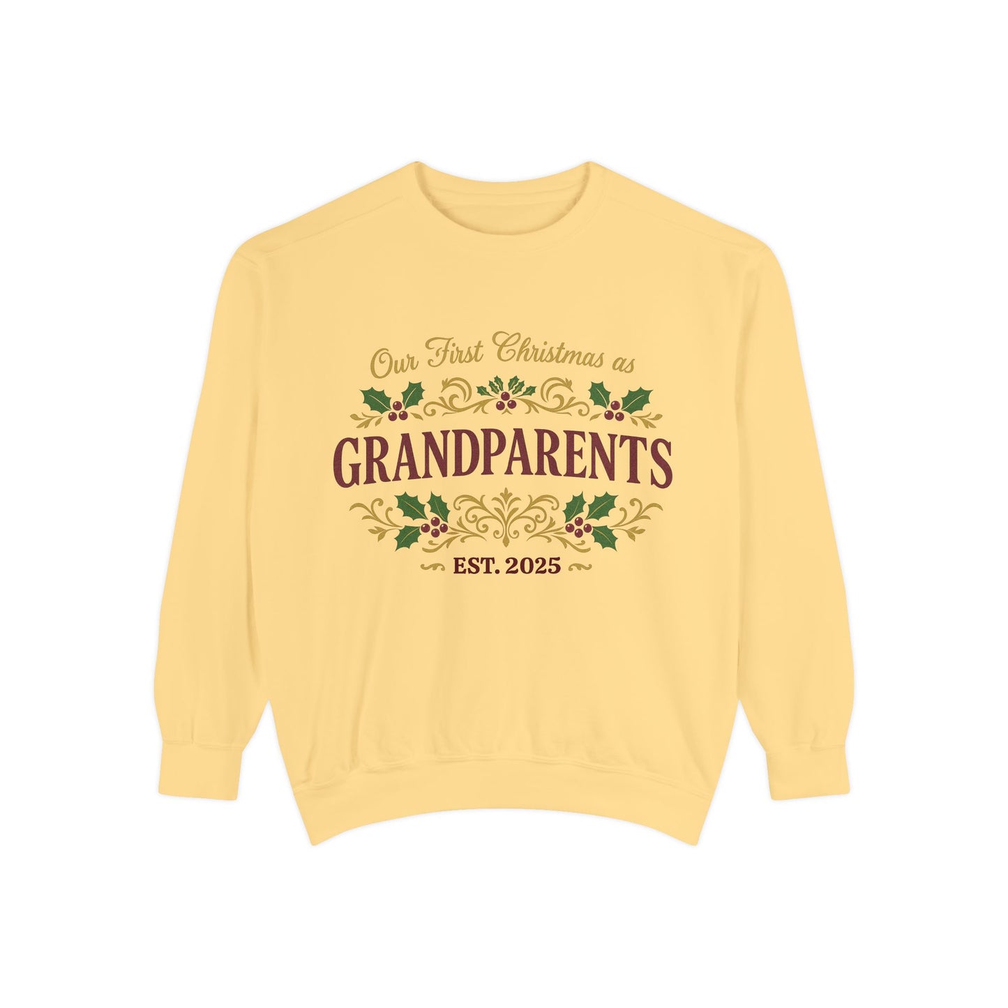 First Christmas as Grandparents 2025 - Premium Memory Sweatshirt