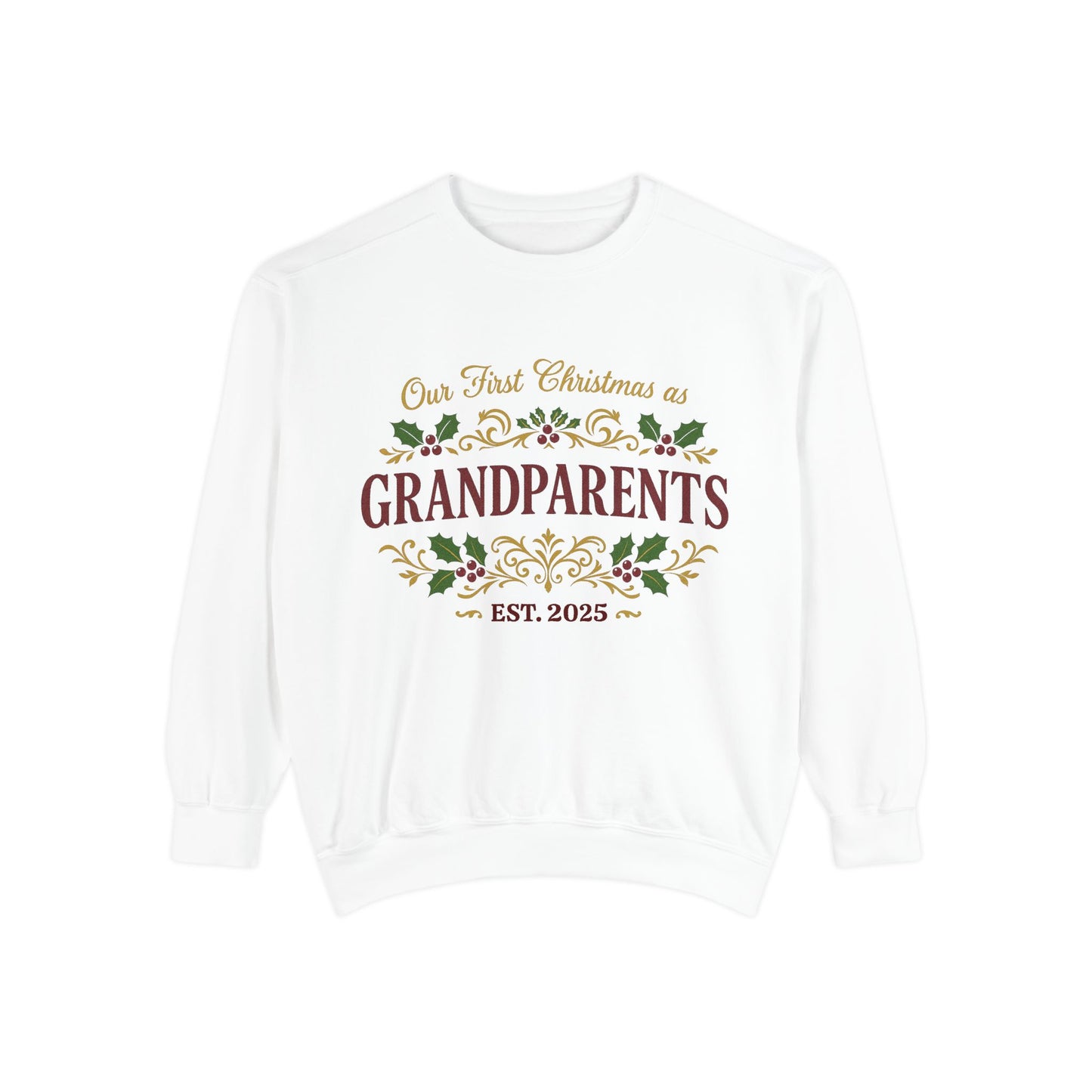 First Christmas as Grandparents 2025 - Premium Memory Sweatshirt