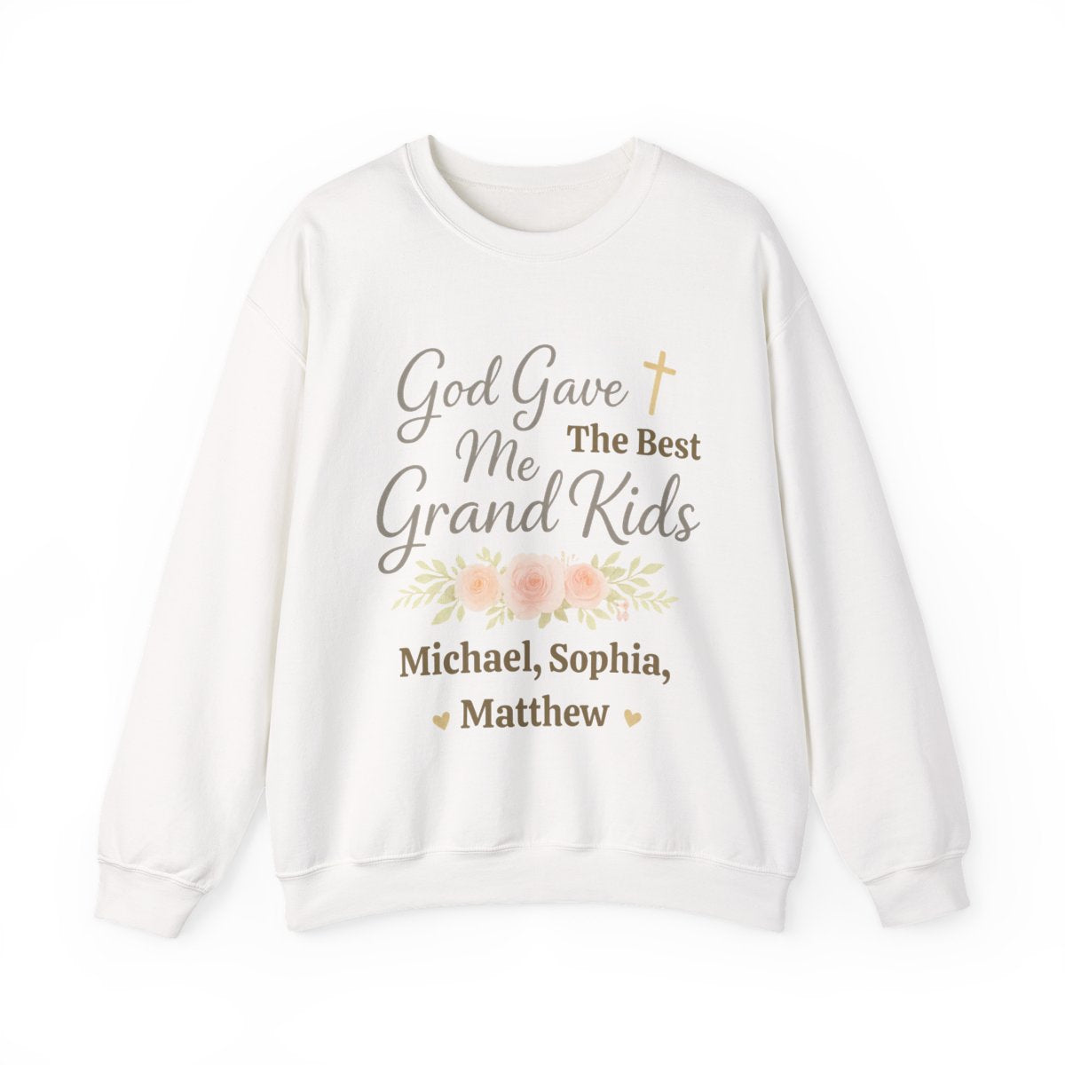 God Gave Me The Best Grand Kids, Crewneck Sweatshirt