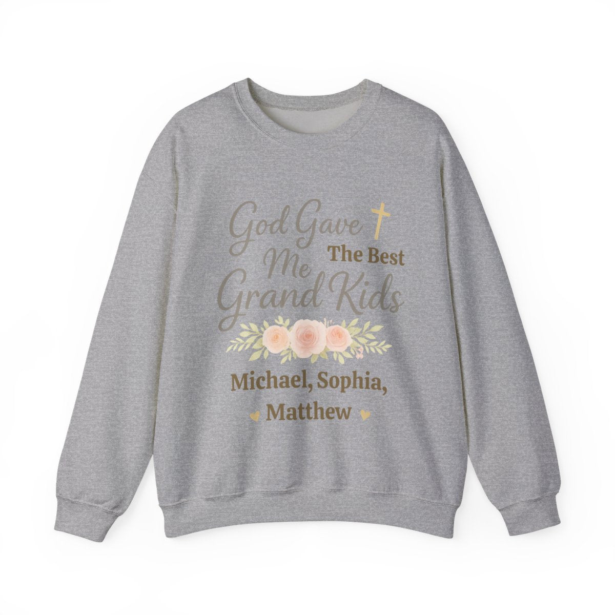 God Gave Me The Best Grand Kids, Crewneck Sweatshirt