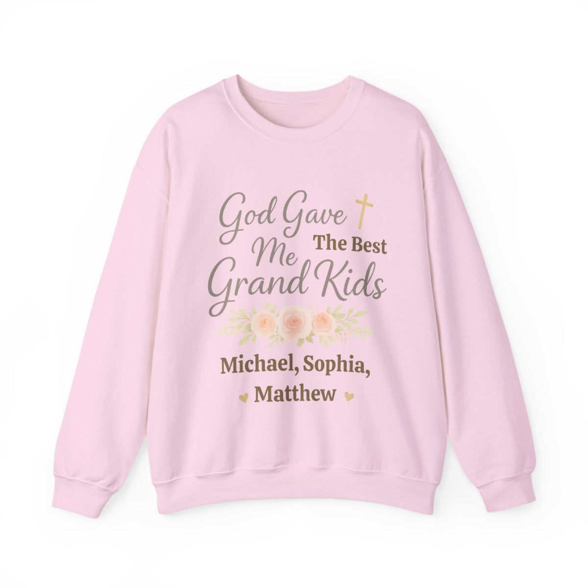 God Gave Me The Best Grand Kids, Crewneck Sweatshirt