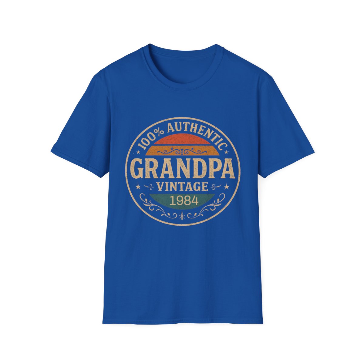 Authentic Grandpa T-Shirt – Vintage Style Personalized with Name & Year