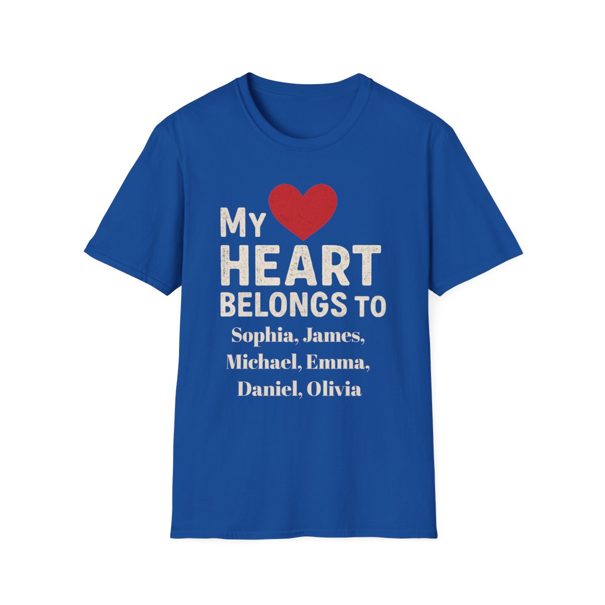 My Heart Belongs to Grandparent T-Shirt – Personalized Title & Grandkids Names