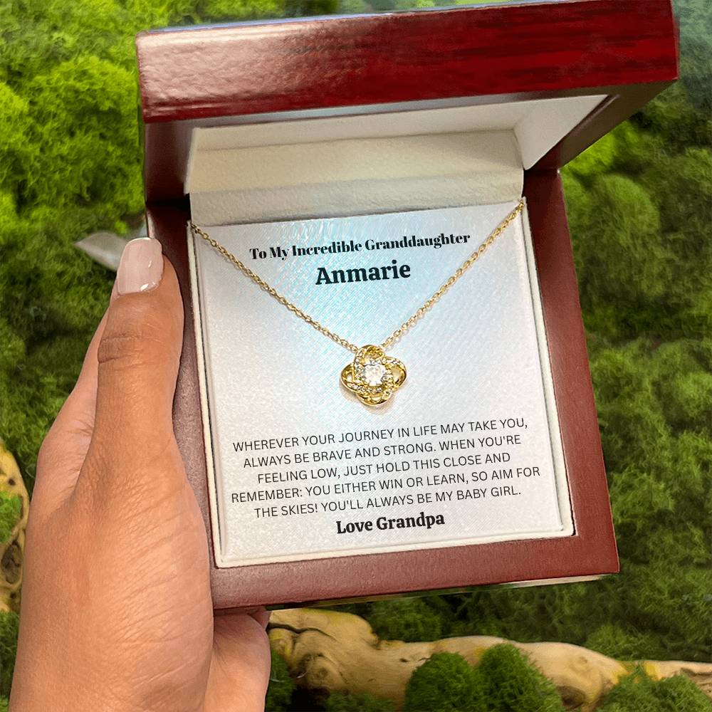 Journey of Strength™ Personalized Necklace – Grandpa to Granddaughter Keepsake