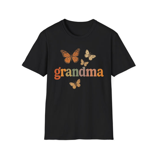 Butterfly Grandma T-Shirt, Gift for Grandma Butterfly Lover