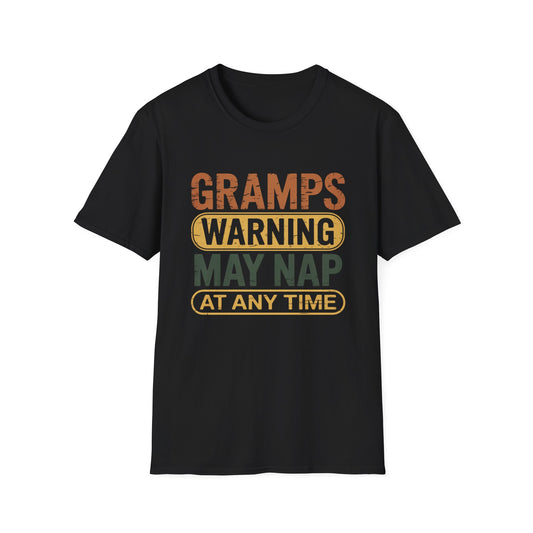 Gramps Nap Warning T-Shirt, Perfect Gift for Grandpa