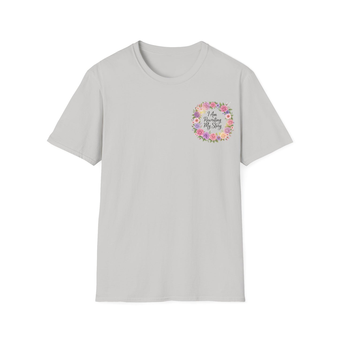 Inspirational Floral T-Shirt - I Am Rewriting My Story