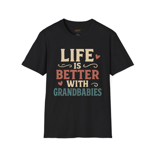 Life is Better With Grandbabies T-Shirt-Grand Baby Love Tee